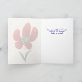 Solo Flower Aanmoediging Kaart (Binnen)