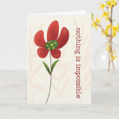 Solo Flower Aanmoediging Kaart (Gele Bloem)