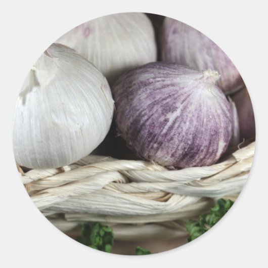 Solo Garlic Ronde Sticker (Voorkant)
