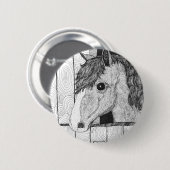 Solo Horse Art Ronde Button 5,7 Cm (Voorkant /achterkant)