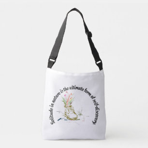 Solo in natuur de ultieme vorm van zelfontdekking crossbody tas