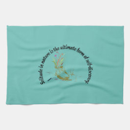 Solo in natuur de ultieme vorm van zelfontdekking theedoek