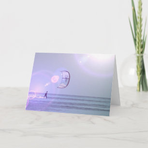 Solo Kiteboard Greeting Card Kaart