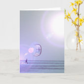 Solo Kiteboard Greeting Card Kaart (Gele Bloem)