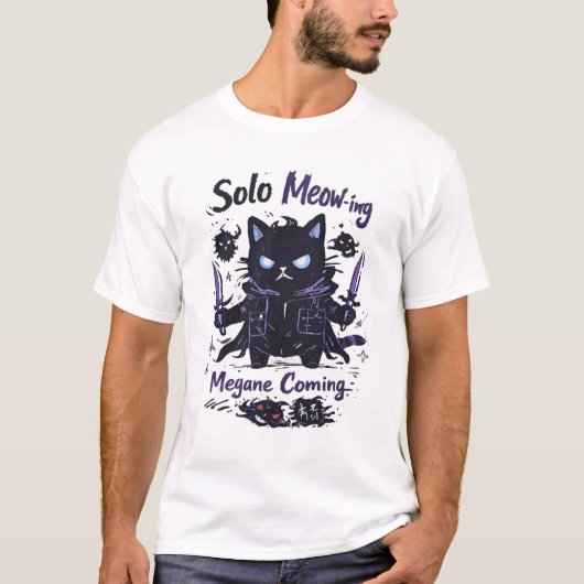 Solo Meow-ing – Shadow Hunter Cat Parody T-shirt (Voorkant)