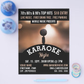 Solo Microphone, Karaoke Event Adverteren Flyer (Enkel)