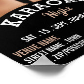 Solo Microphone, Karaoke Event Adverteren Poster (Hoek)