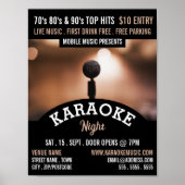Solo Microphone, Karaoke Event Adverteren Poster (Voorkant)