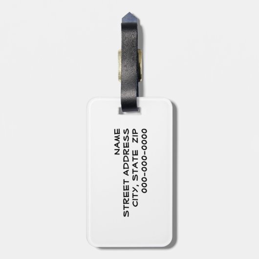 Solo Ontbrekende foto van het puzzelstuk Bagagelabel (Achterkant verticaal)