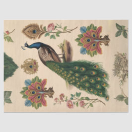  Solo Peacock Decoupage Tissue Paper Tissuepapier