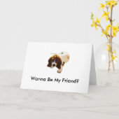 Solo Puppy_Look, Wil je mijn vriend zijn? Kaart (Gele Bloem)