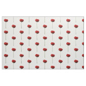 Solo Red IJsland Poppy Pattern Fabric Stof (Fat Quarter)