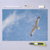 Solo Seagull in de lucht Tissuepapier (Craft)