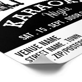 Solo Singer, Karaoke Event Adverteren Poster (Hoek)