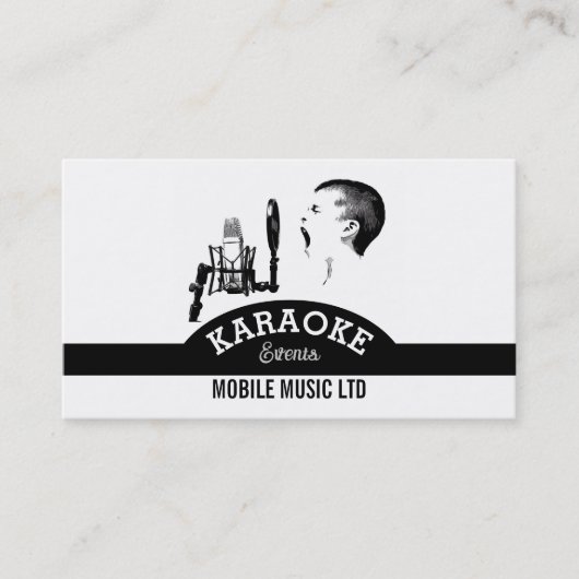 Solo Singer, Karaoke Event Organizer Visitekaartje (Voorkant)