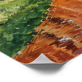 Solo Stroll - Abstracte impressionistische kunstst Poster (Hoek)