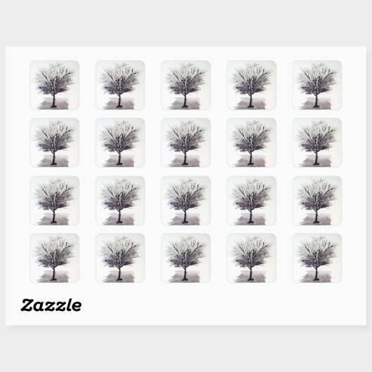 Solo Tree in monochrome Stickers (Vel)