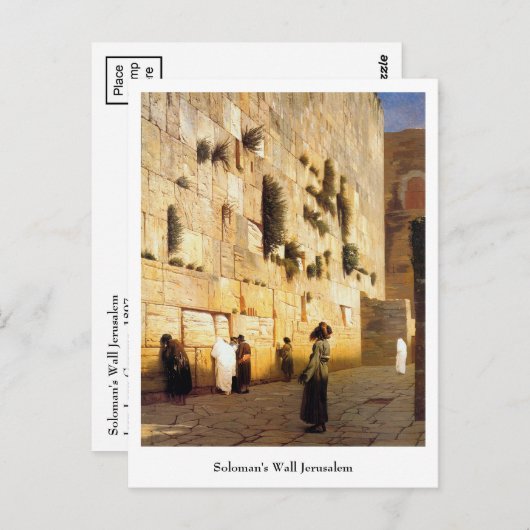 Soloman's Wall Jerusalem, Jean-Leon Gerome Briefkaart (Voorkant / Achterkant)