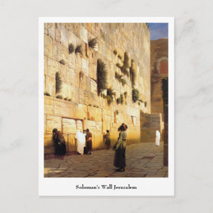 Soloman's Wall Jerusalem, Jean-Leon Gerome Briefkaart
