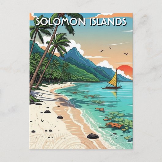 Solomon Eilanden Reizen Briefkaart (Voorkant)
