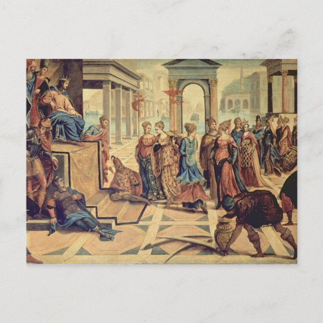 Solomon en de koningin van Sheba Briefkaart (Voorkant)