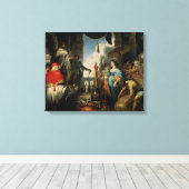 Solomon en de koningin van Sheba Canvas Afdruk (Insitu (Houten vloer))