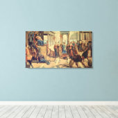 Solomon en de koningin van Sheba Canvas Afdruk (Insitu (Houten vloer))