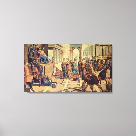 Solomon en de koningin van Sheba Canvas Afdruk (Voorkant)