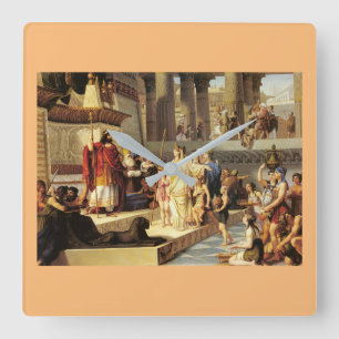 Solomon en de koningin van Sheba - Giovanni De Min Vierkante Klok