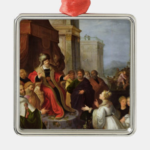 Solomon en de koningin van Sheba Metalen Ornament