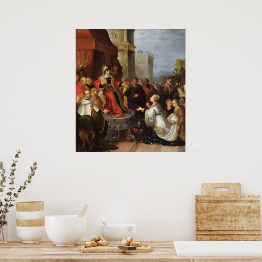 Solomon en de koningin van Sheba Poster (Keuken)