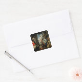 Solomon en de koningin van Sheba Vierkante Sticker (Envelop)