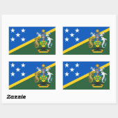 Solomon Islander Flag & wapenschild Rechthoekige Sticker (Vel)