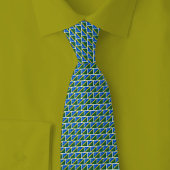 Solomon Islands Flag Brick Pattern Stropdas