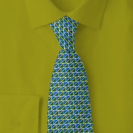 Solomon Islands Flag Brick Pattern Stropdas