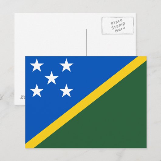 Solomon Islands Flag Briefkaart (Voorkant / Achterkant)