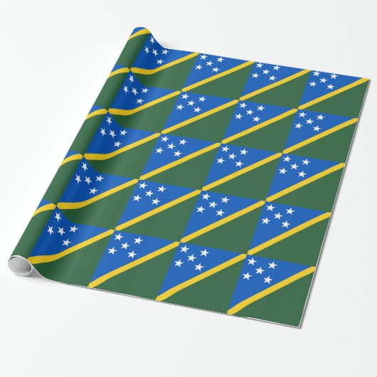Solomon Islands Flag Cadeaupapier (Uitgerold)
