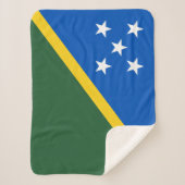 Solomon Islands Flag Sherpa Deken (Voorkant)