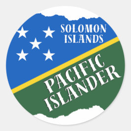 Solomon Islands Pacific Islander Ronde Sticker