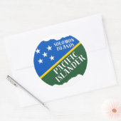 Solomon Islands Pacific Islander Ronde Sticker (Envelop)