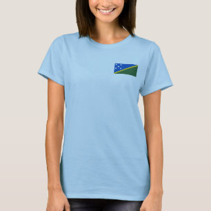 Solomon Islands Vlag + Landkaart T-shirt