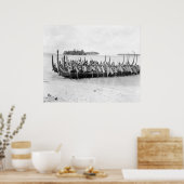 Solomon Islands War Canoe, 1922 Poster (Keuken)