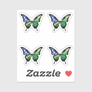 Solomon Islands Zwaluwstaartvlinder Vlag Sticker