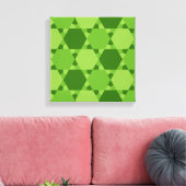 Solomon Seal Star van David Optical Illusion Canvas Afdruk (Insitu (Woonkamer))