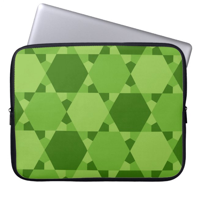Solomon Seal Star van David Optical Illusion Laptop Sleeve (Voorkant)