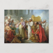 Solomon voor de ark van het convenant, 1747 briefkaart (Voorkant)