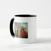 Solomon voor de ark van het convenant, 1747 mok (Voorkant links)