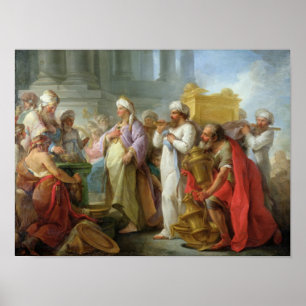 Solomon voor de ark van het convenant, 1747 poster