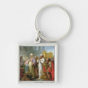 Solomon voor de ark van het convenant, 1747 sleutelhanger