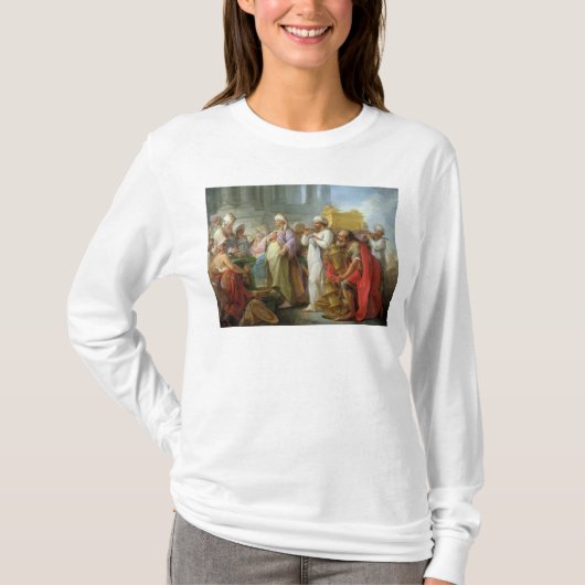 Solomon voor de ark van het convenant, 1747 t-shirt (Voorkant)